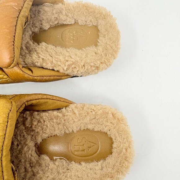 ASH Gong Faux Fur Puff Lined Loafer Mule Shoe Slippers Size 7 | 37 - Picture 7 of 9